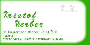 kristof werber business card